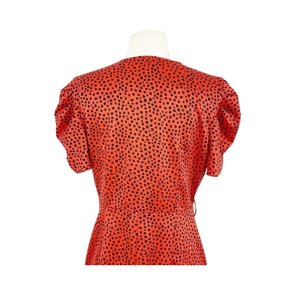RIVER ISLAND Red Spotted Faux Wrap Midi Dress - Picture 5 of 10
